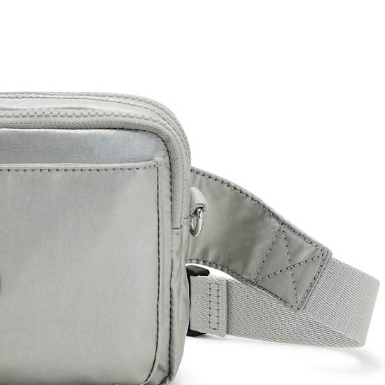 Kipling Abanu Multi Metallic Convertible Crossbody Bag Väska Silver | SE 1176KO